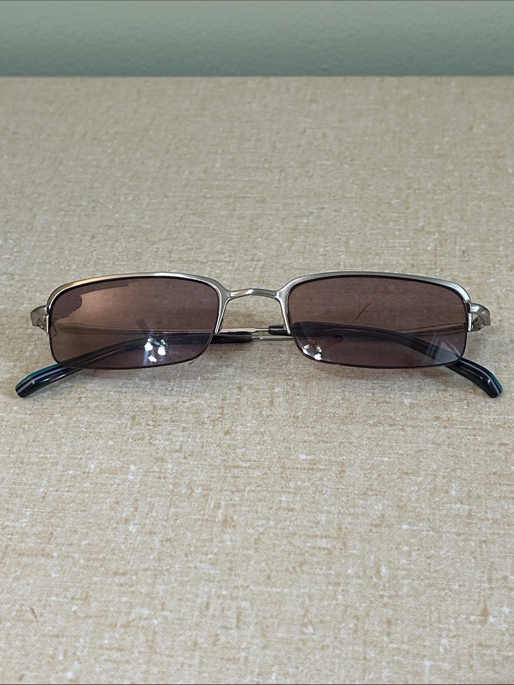 Cour Carré CC0533 half-rim rectangular metal frame